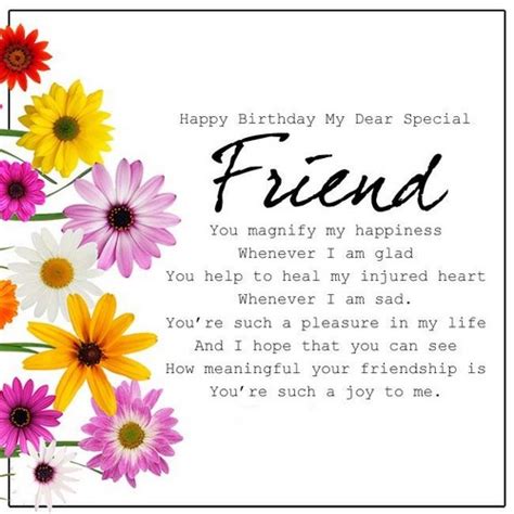 I feel so lucky to have you as my friend. 40 Birthday Wishes For Special Friend | WishesGreeting