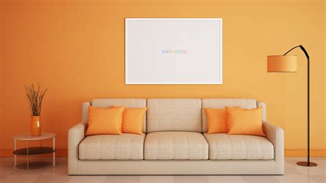 interior sofa orange wallpapersc wallpapersc desktop