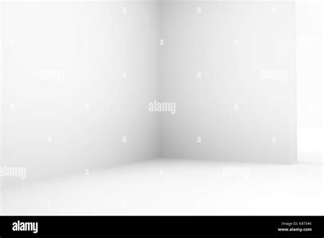 Abstract White Simple Empty Room Highlights Future Architectural