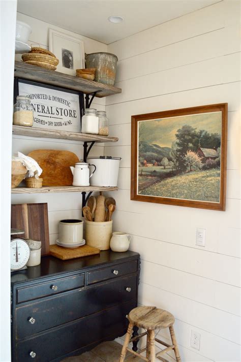 Diy Open Shelving Open Kitchen Shelves Vintage Farmhouse Decor Shelves