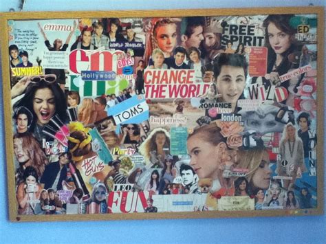 Happiness Board I Made Collage From Magazines Stickers An Tickets