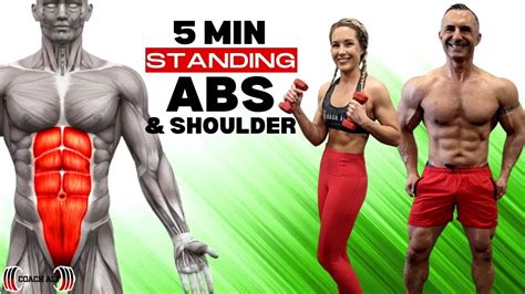 Minute Standing Abs Workout With Shoulder Burn Standing Up During The Entire Workout Coach