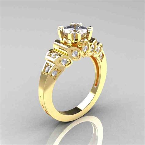 14k Yellow Gold Diamond Engagement Rings Wedding And Bridal Inspiration