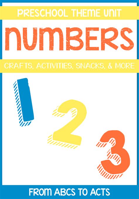 Numbers 1 10 Preschool Theme From Abcs To Acts
