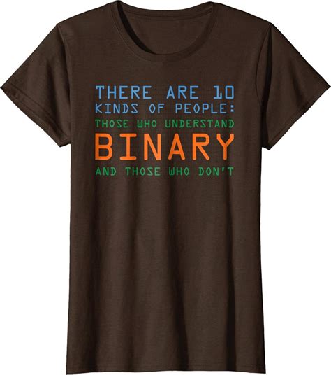 Funny Computer Nerd T Shirt Binary Code Geek By Zany Brainy Clothing