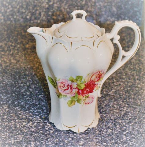 Lovely Vintage Ceramic Porcelain Chocolate Pot Coffee Etsy Vintage