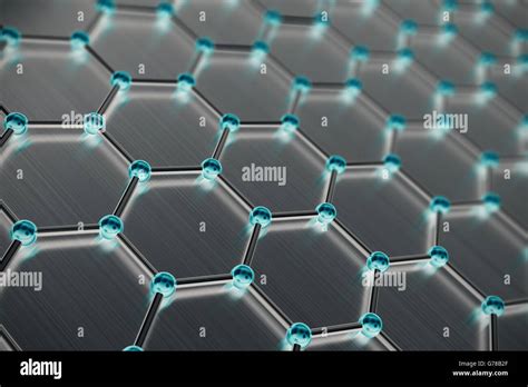 Graphene Atomic Structure Nanotechnology Background 3d Illustration