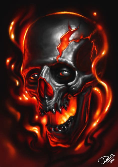 Flaming Skull By Disse86 On Deviantart