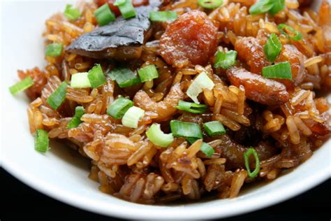 Steamed Glutinous Rice With Chinese Sausage Mushrooms And Dried Shrimp