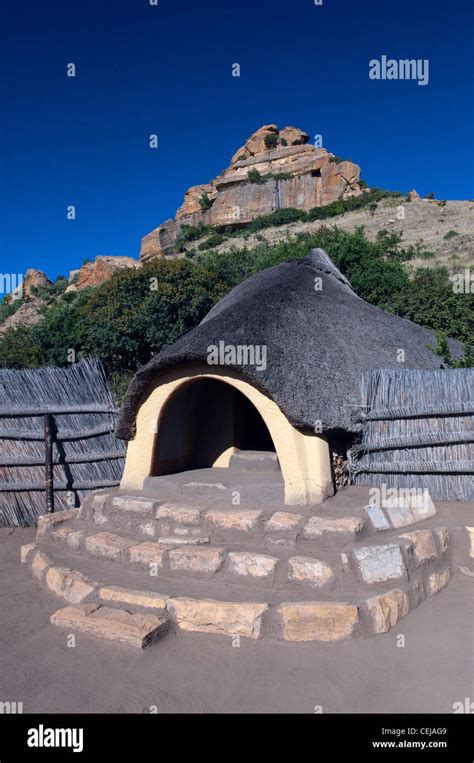 Traditional Hut At Basotho Cultural Villageqwa Qwaeastern Free State