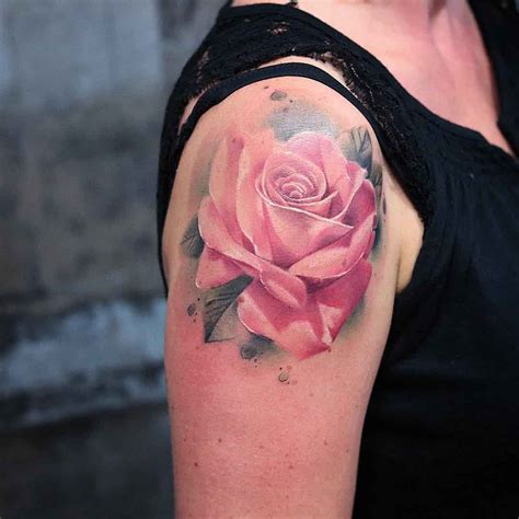 Top More Than 66 Rose On The Shoulder Tattoo Best Esthdonghoadian