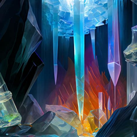 Premium Photo Digital Painting Of A Waterfall In A Cave Generative Ai