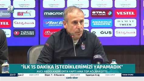Trabzonspor 3 0 Gaziantepspor FK Abdullah Avcı Maç Sonu Basın