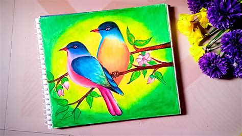 How To Draw Beautiful Birds Sitting On Tree Stay Home Stay Safe