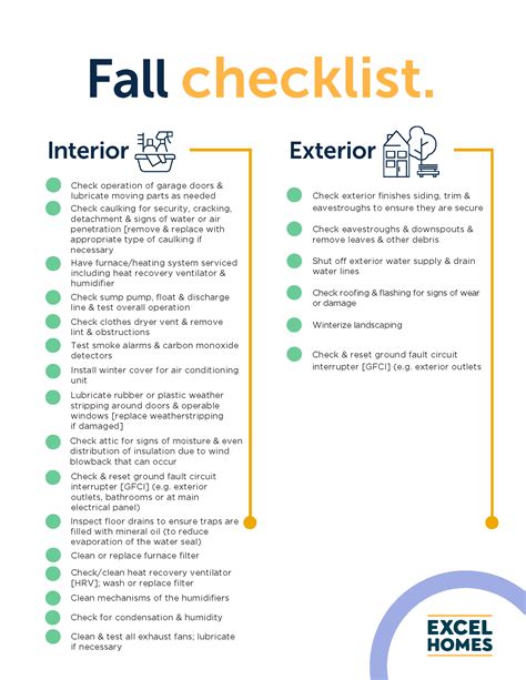Fall Home Checklist