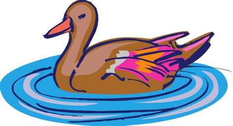 Swimming Duck Clip Art Clipart Best