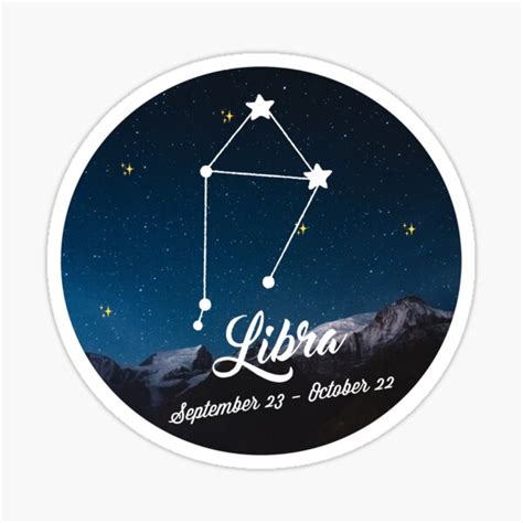Libra Sun Sign Star Constellation Stickers By Gabyiscool Sticker By