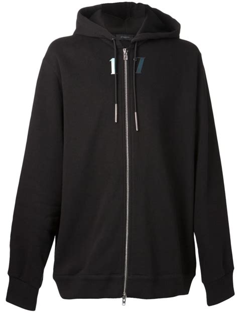 Givenchy Zip Up Hoodie In Black For Men Lyst