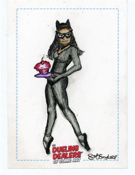 Catwoman Eartha Kitt Color Card Art Signed For Sale Nerd Crawler