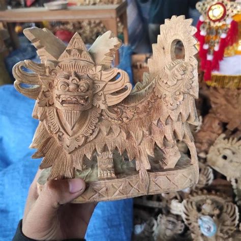 Jual Patung Barong Kayu Cm Dekorasi Barong Kayu Pajangan Barong Bali