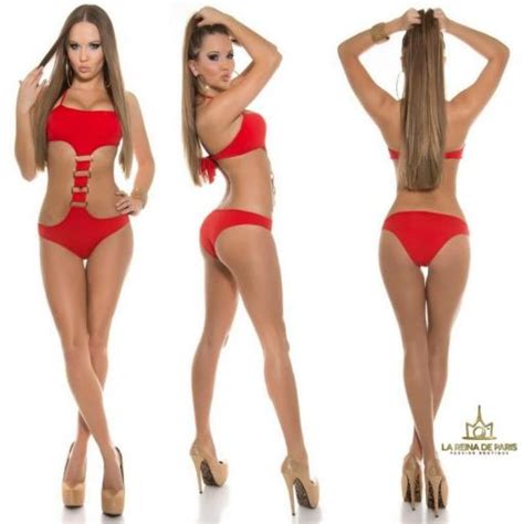 comprar trikini atractivo akumal rojo trikinis 2024 tendencias