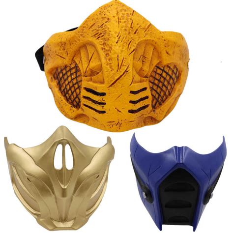Mortal Kombat 11 Sub Zero Scorpion Mask Cos Costume Resin Masks Props