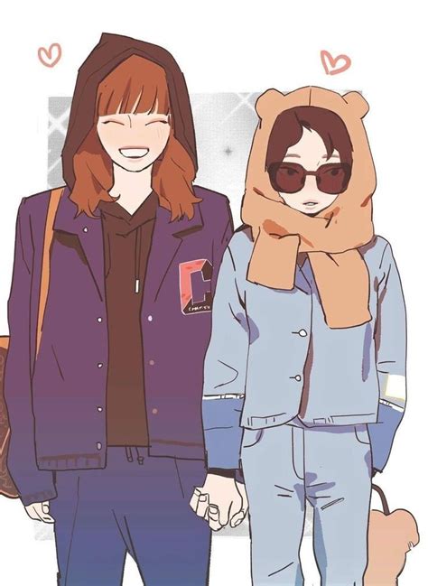 Jenlisa ️ Cute Cartoon Drawings Lisa Blackpink Wallpaper Cute Lesbian Couples