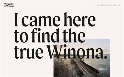 Welcome to Winona — siteInspire | Winona, Web design, Best web design