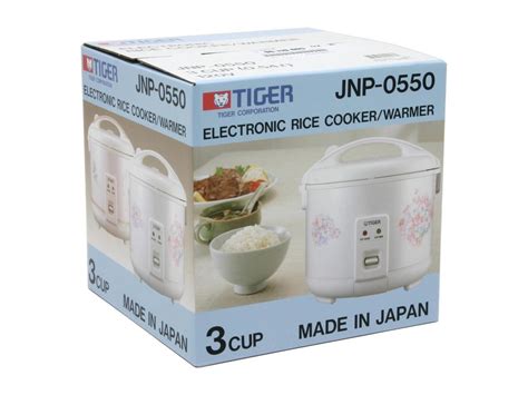 TIGER JNP 0550 White 3 Cups Electronic Rice Cooker Warmer Newegg Ca