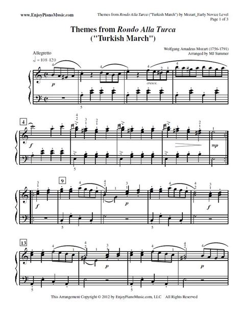 Free Piano Sheet Music Easy Classical Download White Swan Classical