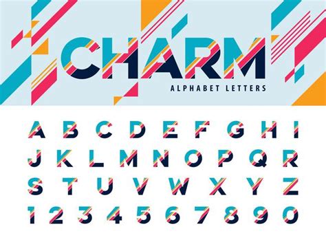 Modern Alphabet Letters And Numbers 673617 Vector Art At Vecteezy