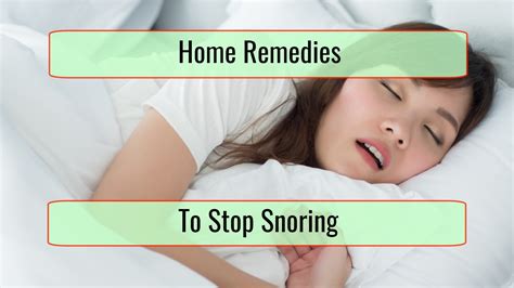 Home Remedies For Snoring • Health Blog