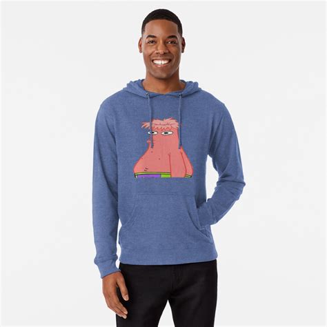 Patrick Star Head Ripped Off Lightweight Hoodie For Sale By