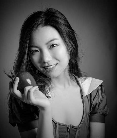 Attractive Asian Girl In Her Twenties Isolated On Stock Photo Image