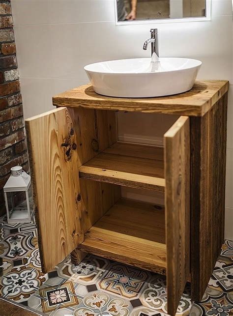 From oak bathroom cabinets to light elm vanity units and driftwood toilet units, you can create a modern and natural bathroom design at an affordable price. Details about Solid wood basin vanity unit wash stand with ...