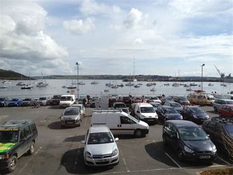 Falmouth car park with a great view over the harbour and across the