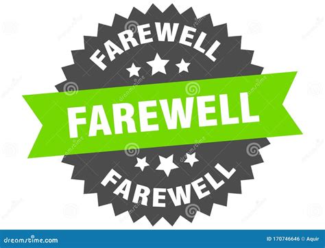 Farewell Sticker. Farewell Sign Set. Cartoon Vector | CartoonDealer.com