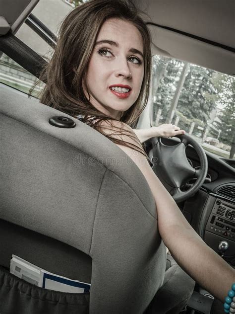 Woman Driving A Car Stock Image Image Of Woman Transport 203563731
