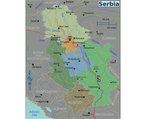 Maps Of Serbia Collection Of Maps Of Serbia Europe Mapsland