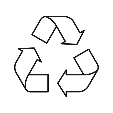 recycling symbol outline design vector illustration 5065089 vector art at vecteezy