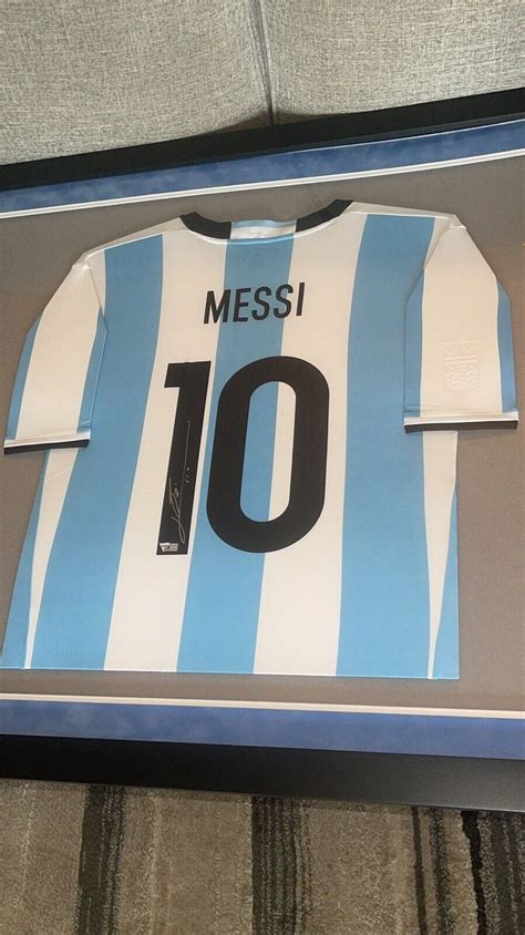 New Authentic Lionel Leo Messi Argentina Framed Autographed Signed