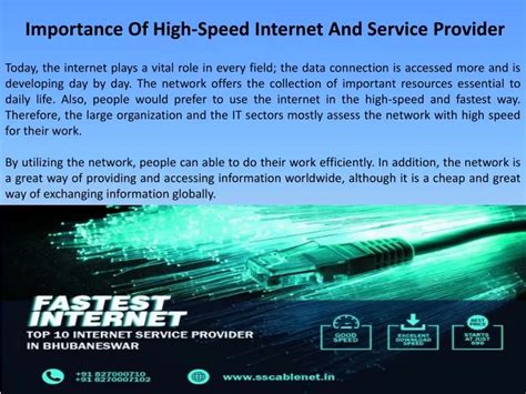 Ppt Importance Of High Speed Internet And Service Provider Powerpoint