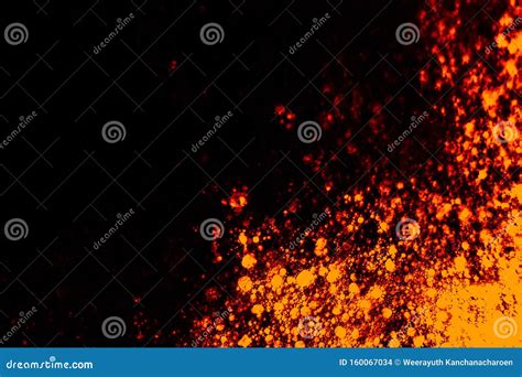 Beautiful Abstract Texture Color Black Orange And Lava Red Wall