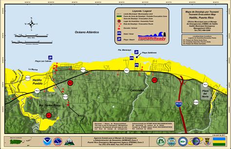 Mapa De Desalojo Por Tsunami En Hatillo