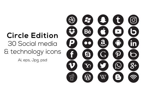 Circle Social Media Logo Logodix