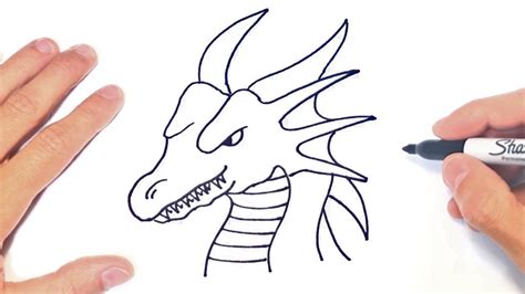 Cómo Dibujar Un Dragon Paso A Paso Dibujo De Dragon Facil Y Bonito
