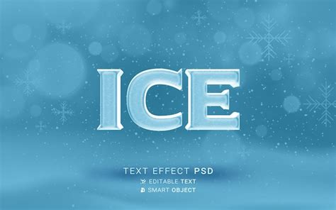 Premium Psd Ice Text Effect Design
