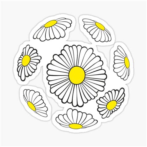 Daisies Sticker For Sale By Fluffythedude Redbubble