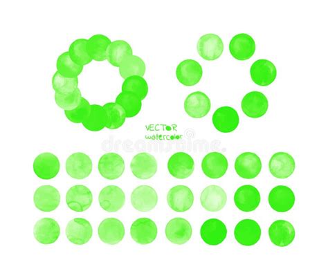 Green Vector Isolated Watercolor Paint Circle Stock Vector
