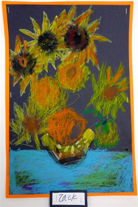 May 15, 2016 · painting on tin foil using cotton buds (q tips) is an easy process art idea for kids. 1st Grade Van Gogh Sunflowers… Lesson On Seeing Color